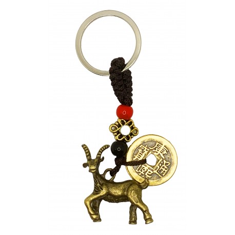 Horse Zodiac Metal Keyring