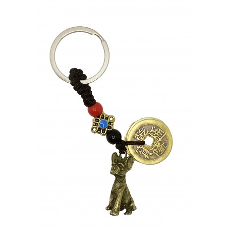 Dog Zodiac Metal Keyring