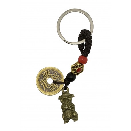 Dog Zodiac Metal Keyring